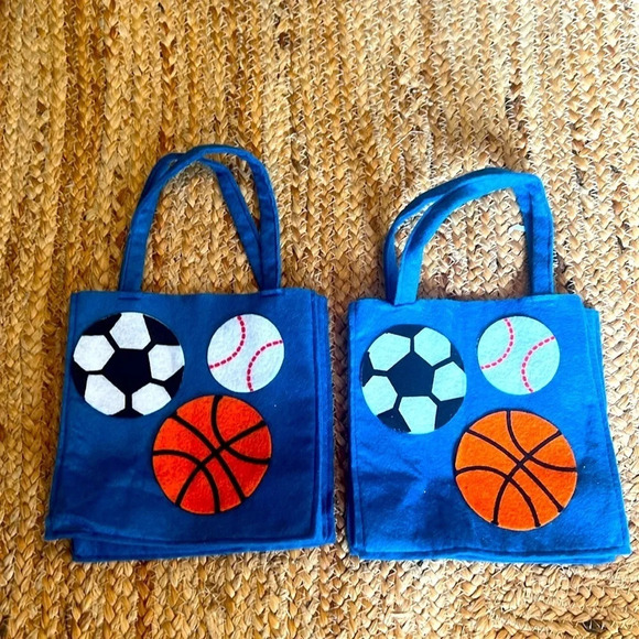Two handmade felt sports gift bags - Picture 1 of 2